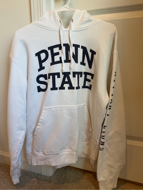 Tops - Penn State University White Pullover Hoodie with Navy Logo